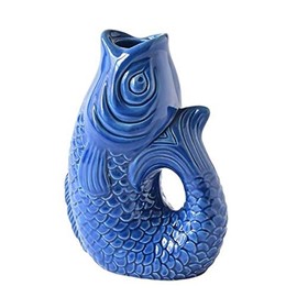 Gift Company - Candlestick - Monsieur Carafon - Ceramic - Azure Blue - Dimensions (LxWxH): 12 x 16.2 x 7.7 cm