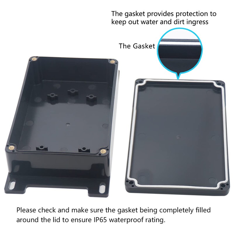 Junction Box, Zulkit Project Box Waterproof Dustproof IP65 ABS Universal