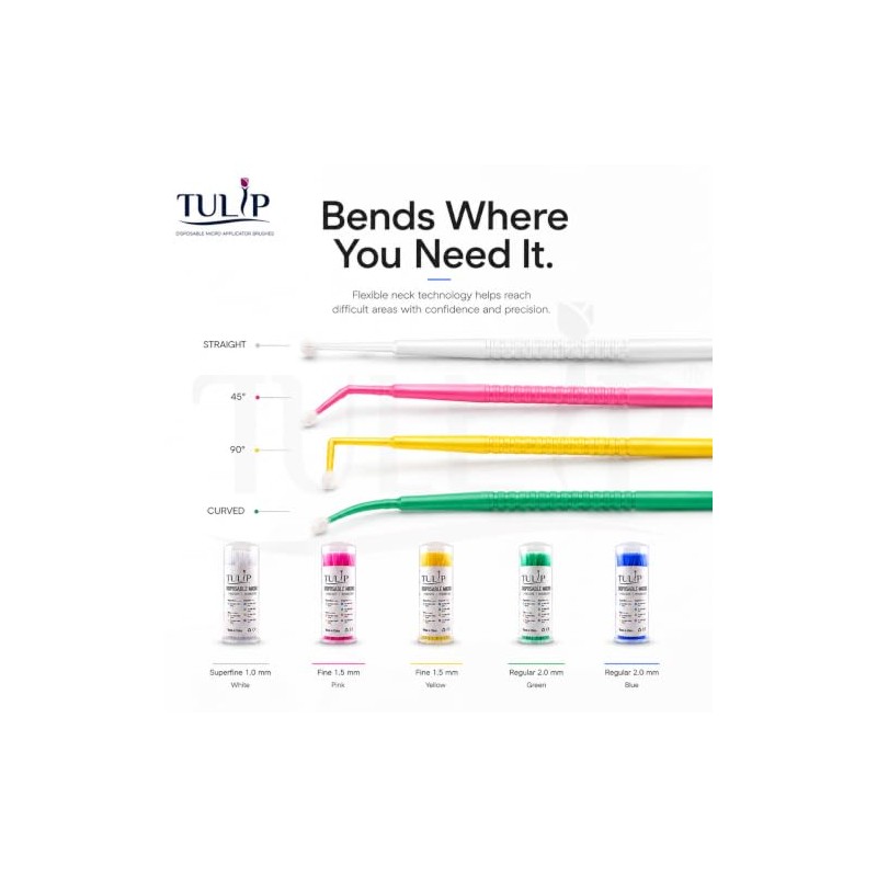Tulip 400 cepillos de microaplicador regulares – Microcepillos dentales desechables