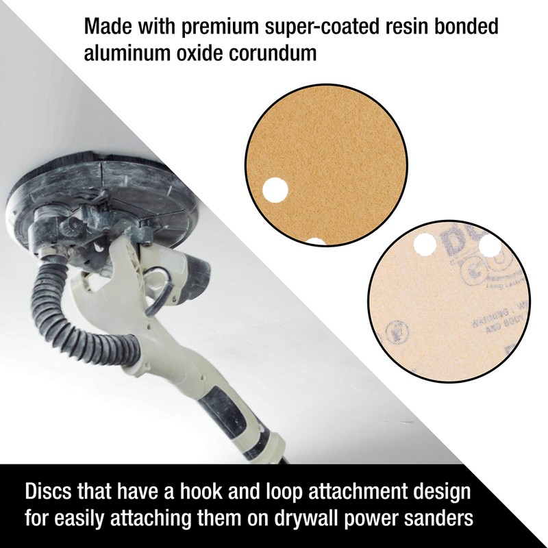 Dura-Gold Premium 9" Drywall Sanding Discs - 180 Grit (Box
