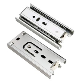 3-fold Full Extension Ball Bearing Drawer Slides 4.5cm Width Drawer Slides Rail 1 Pair (4 Inch)