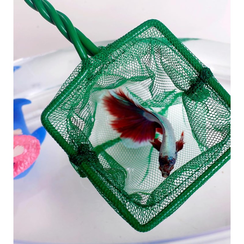 1 Piece 2.56 Inch Mini Aquarium Fish Net with Plastic