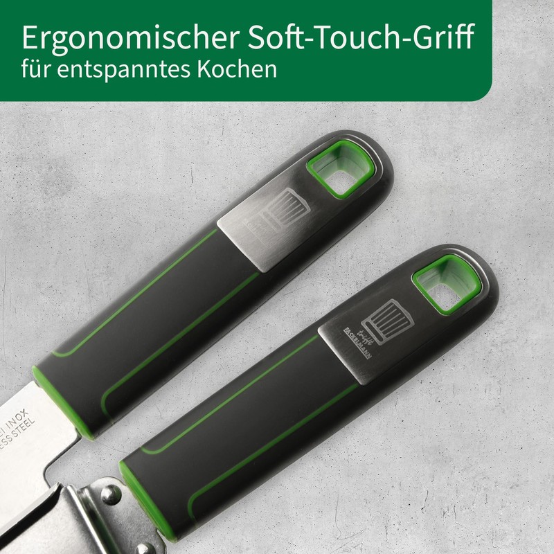 CHEFKOCH Premium Garlic Press - Ideal for Pressing Garlic &