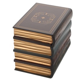 HOMSFOU Faux Books for Decoration Fake Book Storage Box Vintage Book Shaped Trinket Box Decorative Jewelry Case Hidden Secret Compartment Storage Money Keys and Other Valuables