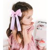 NCMAMA 2Pcs Hair Bows for Girls Hair Clip Pink Silk