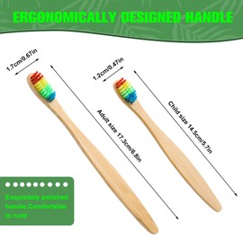 Yorgewd 10 Pcs Bamboo Toothbrushes Family Pack, Medium Bristles | Eco- Friendly | Biodegradable & BPA Free Organic Wooden Toothbrushes for Adult and Kids