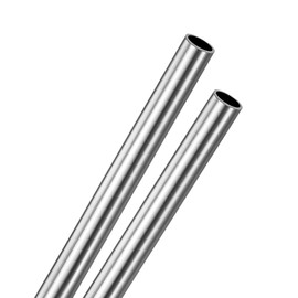 M METERXITY 2-Pack 300mm 304 Stainless Steel Tube, 16mm OD 1.5mm Wall Thickness Seamless Stainless Steel Tubing for Construction/Machining/DIY Crafting, Metal Straight Pipe [16x0.06x12IN]