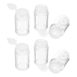 12 Paquetes De Tarros De Plástico Transparente Para Polvos Sueltos, Mini Recipientes Para Polvos Sueltos, Frascos De Muestra Para Polvos Cosméticos, Estuche Vacío Para Polvos Faciales De 10Ml