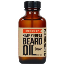 BARBERSHOP Scented Beard Oil - Beard Conditioner 3 Oz Easy Applicator - Natural - Vegan and Cruelty Free Care for Beards - America's Favorite by Simply Great Beard Oil