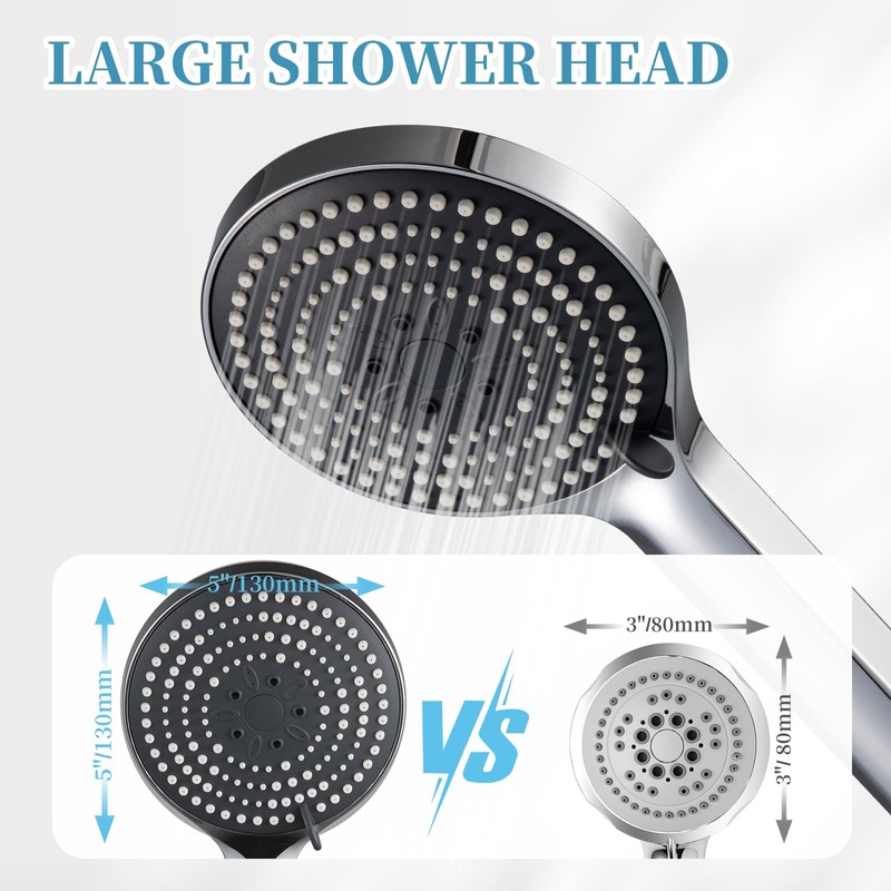 OFFO Handheld Shower Head Set, 6-Mode High Pressure Handheld Sprayer