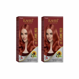 Creme Hair Color Permanent Hair Dye Color - With Improved Creme Formula for Gray Coverage Ammonia Free Hair Color Dye for Rich Bright Long lasting Hair Color (Flame Red, 3.04 Fl Oz) - Pack Of 2