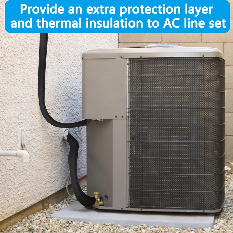 4 Layers HVAC AC Copper Pipe Insulation Cover, 600D Oxford