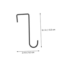 Operitacx 4 Stück Blumentopfhaken aus Schmiedeeisen Outdoor- Weiße Töpfe Befestigungshaken Pflanzenaufhänger Deckenhaken zum Aufhängen Szenendekor-Befestigungsbügel Schwarz