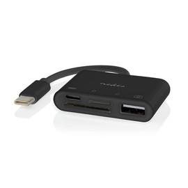 Nedis USB Hub - 1x USB-C - 1x USB A / 1x USB-C - 4-Port Port(s) - USB 2.0 - Power Supply via USB - SD & MicroSD