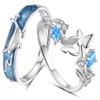 083BASE | PAIRING 925 SILVER WHALE & BUTTERFLY MOtif Blue