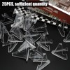 Rairsky Pack of 25 Acrylic Stands, Transparent Small Acrylic Stand,