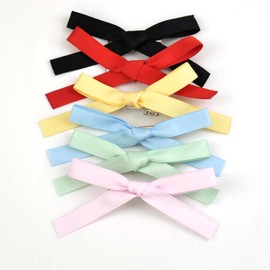 24PCS Small Hair Bows for Women - Mini Hair Bows for Girls - Tiny Hair Ribbons Ponytail Accessories Non-Slip Hair Clips Cute Hairpins for Birthday Party (6 Colors)