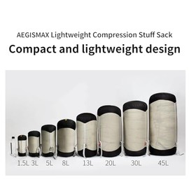 AEGISMAX New 1.5L-45L Ultralight Compression Sack for Sleeping Bag Accessories Waterproof Nylon Stuff Sack Outdoor Ultralight Storage Bag (5L Blue)