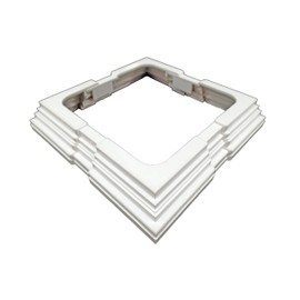 White Adjustable (4"-6.5") Vinyl Porch Post Trim Ring