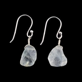 Natural Raw Blue Topaz Crystals Earring, Rough Gemstone, Energy Healing Crystals, Birthday, Gift for Women, Gemstone Jewelry AAA+ Quality (blue-topaz)