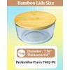 TERESRY Replacement Wooden Lids for Pyrex, Anchor Hocking Glass Containers