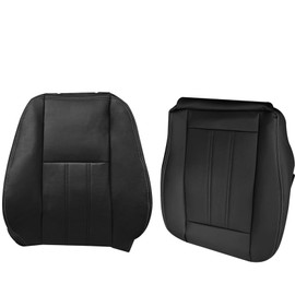 BuliBoao Driver Side Bottom and Top Back Seat Cover Replacement Fits for Chrysler Town & Country 2011-2016 Black