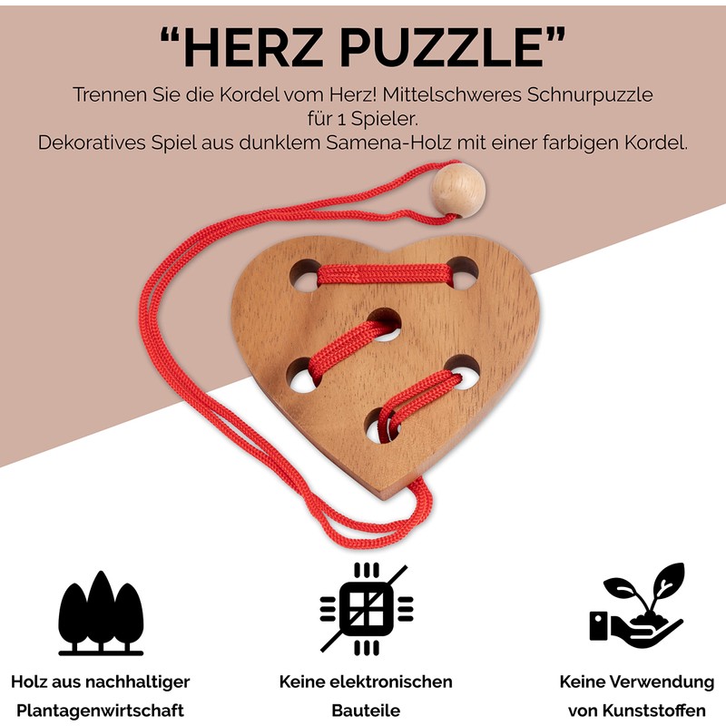 Heart Puzzle - String Puzzle - Thinking Game - Puzzle