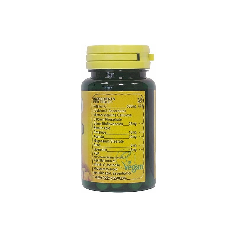Softer-C 500 : Non-Acidic Vitamin C Supplement 500mg : 60