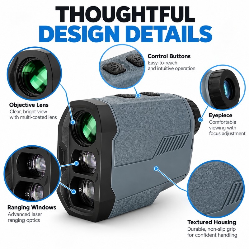 Golf Laser Rangefinder with Slope Measurement – 650M/1000M Distance Finder