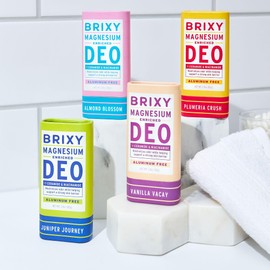 BRIXY Magnesium Deodorant, Effective Odor Control With Ceramide & Niacinamide For Skin Health, Aluminum Free, Baking Soda Free, Sensitive Skin Deodorant, Vegan, Plastic Free