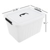 Uumitty 4-Pack 25 Quart Storage Boxes, Plastic Storage Latch Bin