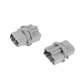 ACROPIX Turn Signal Lights Wire Harness Plug Holder Rear Tail Light Brake Lamp Socket Fit for Honda Accord - Pack of 2 Gray