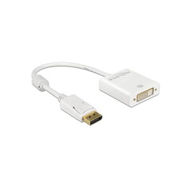 62600 Delock Adapter Displayport 1.2 male > DVI female 4K Active white