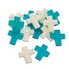 Fun Express 1 lb. Mini Green & White Cross Gummy
