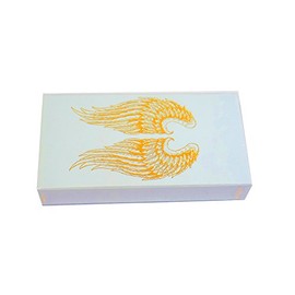 The Joy of Light Designer Matches Gold Foiled Angel Wings On Pastel Blue Matte Embossed 4" Collectible Matchbox