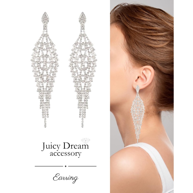 Earrings, Large Contest, Accessories, Bikini, Dress, Swing, Long Earrings, Sparkle,