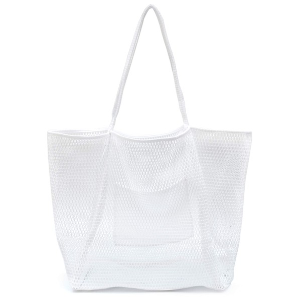 HOXIS Mesh Beach Tote Womens Shoulder Handbag Large