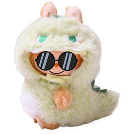 17cm Doll Clothes, Dinosaur Outfit with Tail Detail, 6.7-Inch Doll Accessories, Animal Style Clothes for 17cm Dolls, Costume for Collectible Dolls, Gift Idea