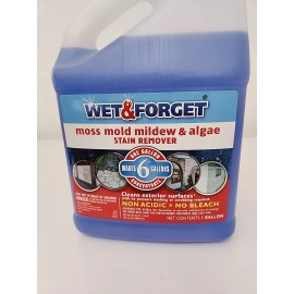 Wet & Forget Outdoor Moss, Mold and Mildew Stain Remover Concentrate- 1 gallon