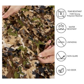 BASSDASH Camo Netting Camouflage Mesh Water Resistant for Hunting Blind Party