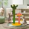 TONY HOBY Cat Scratching Post with Green Nature, Cat Shelves
