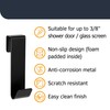 SimplyHooks 3" Shower Hooks, Black, 2 Pack - Towel &