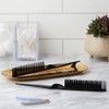 CocoBlack Naturals Peine de estilo de 3 filas para desenredar,