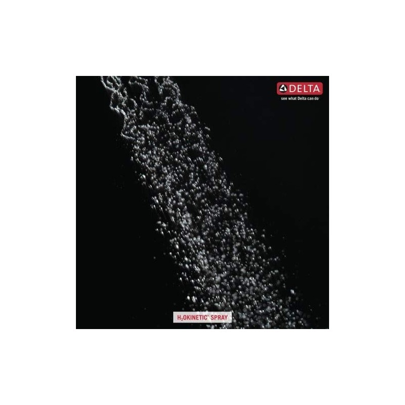 Delta RP70175-BL15 H2Okinetic Single-Setting Raincan Shower head, Matte Black