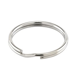 Prime-Line MP66760 Split Key Ring, 1-Inch Diameter, Tempered Steel, Nickel-Plated, Pack of 10