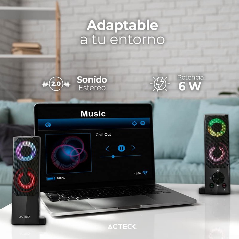 Bocinas Elant Brick AS450 2.0 Ch + Alimentación USB A