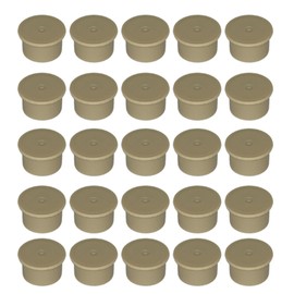 Tan Fence Caps – 25 Pack of 1-Inch Pool Fence Hole Caps – Fits Deck Sleeve Holes for Removable Safety Systems – Durable Plug Covers for Pool Barrier Installations – Compatible with Most Systems