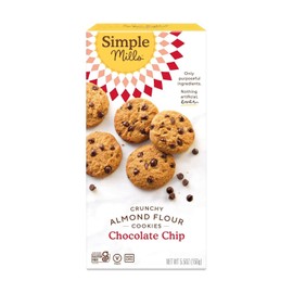 Simple Mills Chocolate Chip Almond Flour Cookies 5.5 Oz Gluten Free Snack