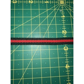 Unbranded 3/8”  GREEN RED GREEN STRIPE GROSGRAIN RIBBON - SOLD BY THE YARD