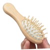 Gatuida Wooden Massage Comb with Cushion Portable Scalp Brush for